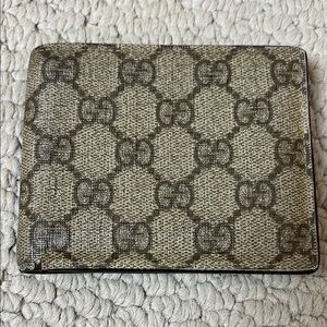 Gucci Tan and Brown GG Pattern Wallet